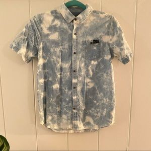 Acid Wash Collared Shirt